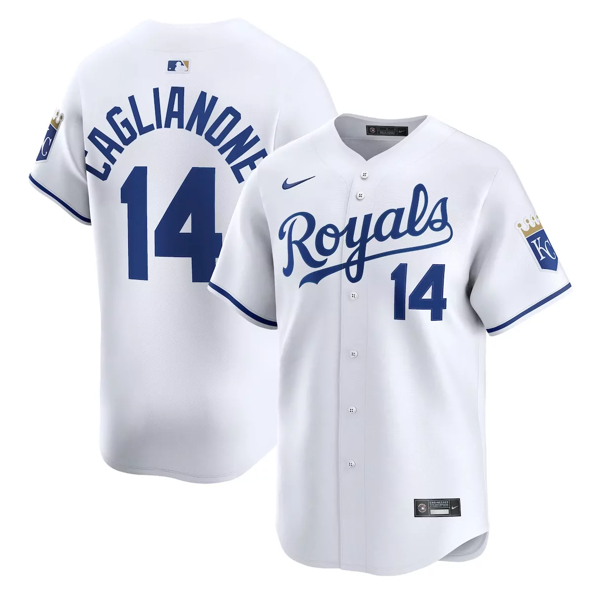kansas city royals jac caglianone white home limited player jersey r8q
