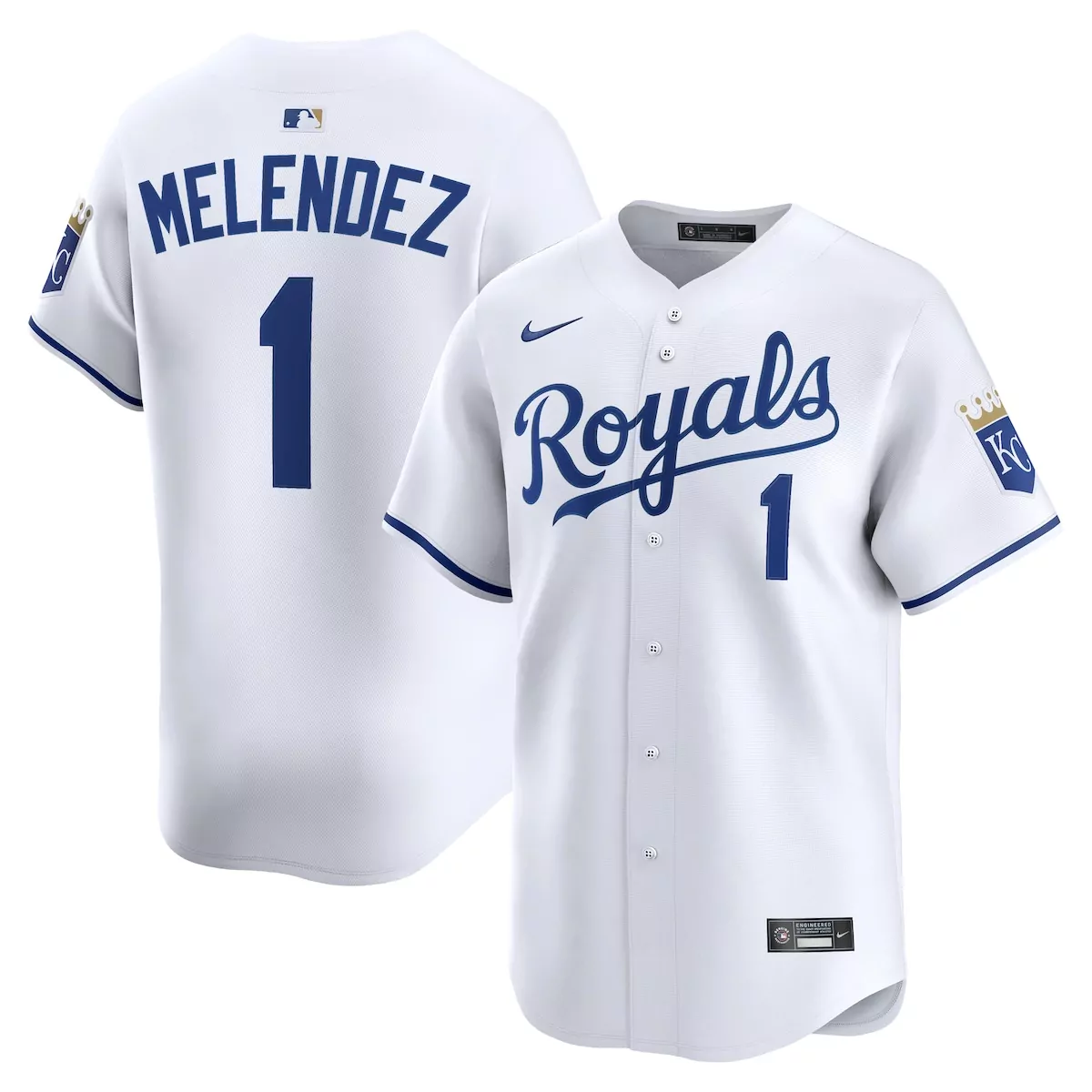 kansas city royals mj melendez white home limited player jersey b8h