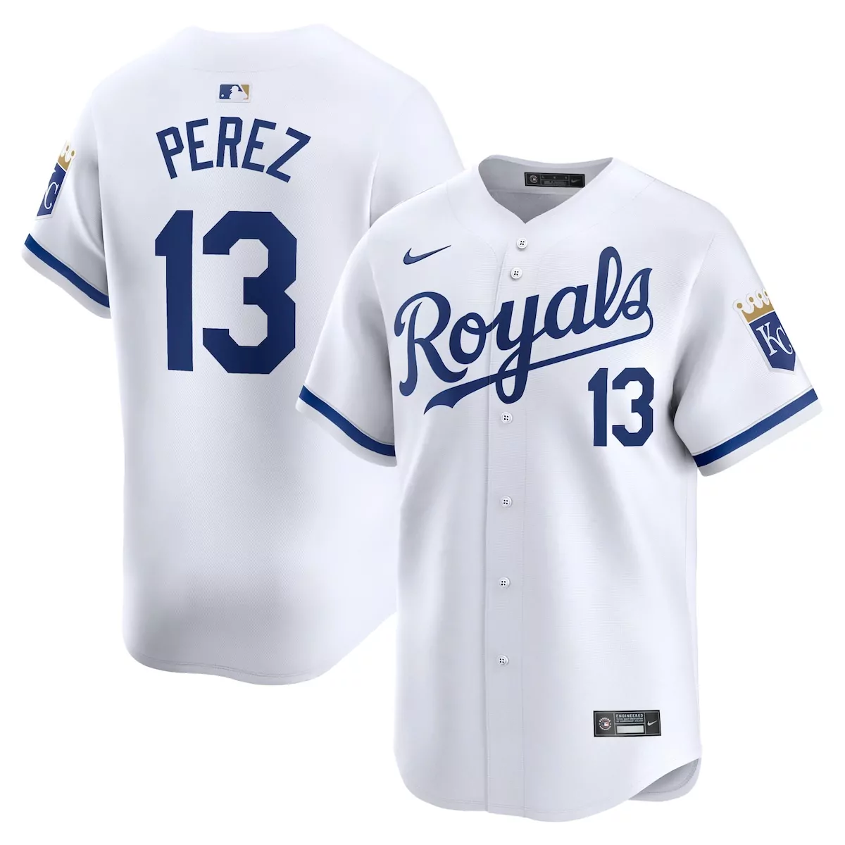 kansas city royals salvador perez white home limited player jersey