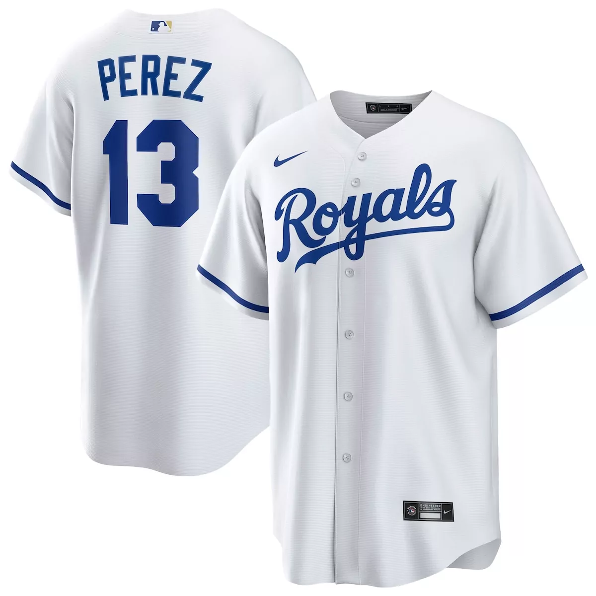 kansas city royals salvador perez white home limited player jersey