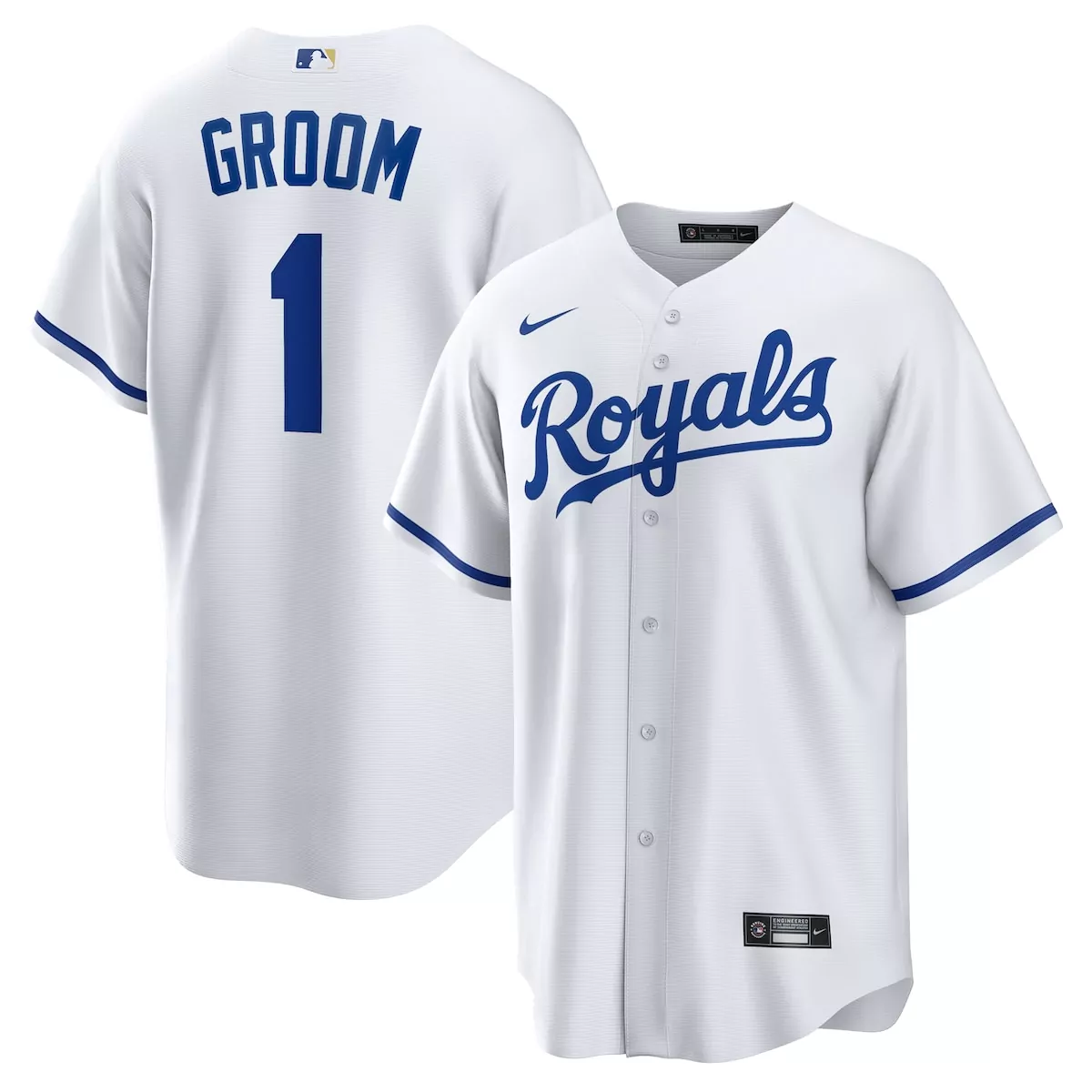 kansas city royals white 1 bride home jersey