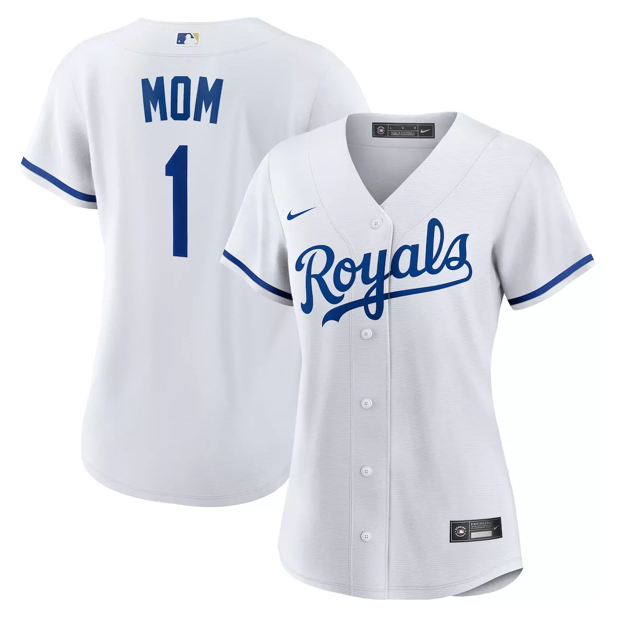 kansas city royals white 1 bride home jersey