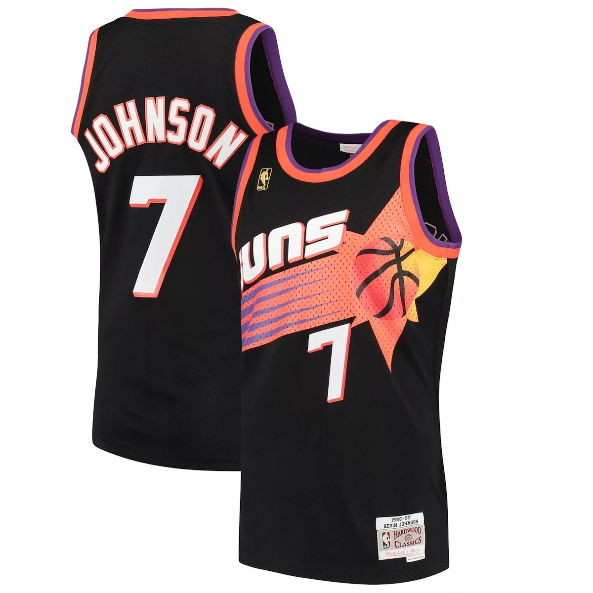 kevin johnson black phoenix suns 1996 97 hardwood classics jersey