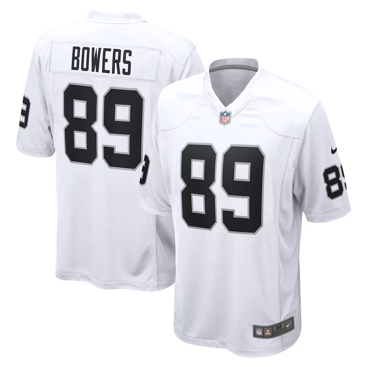 las vegas raiders brock bowers white game jersey 2k7