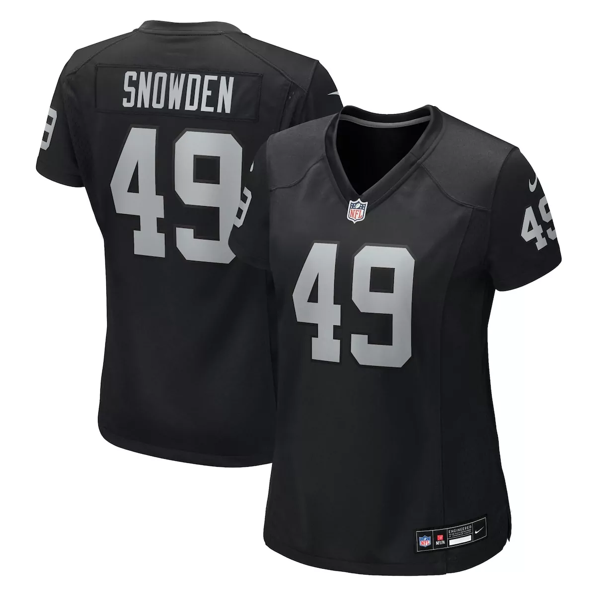 las vegas raiders charles snowden black team game jersey spp