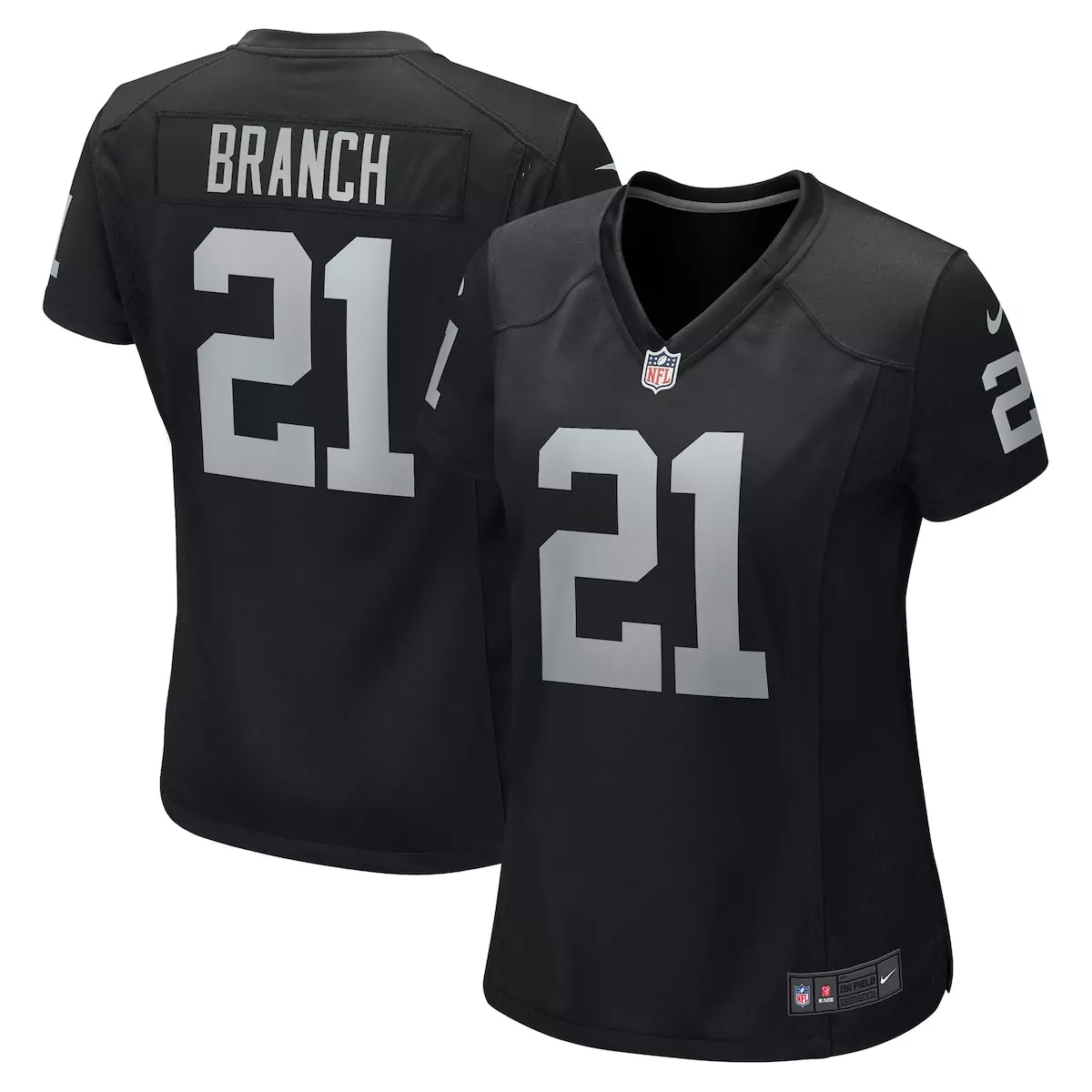 las vegas raiders cliff branch black retired player game jersey iz3