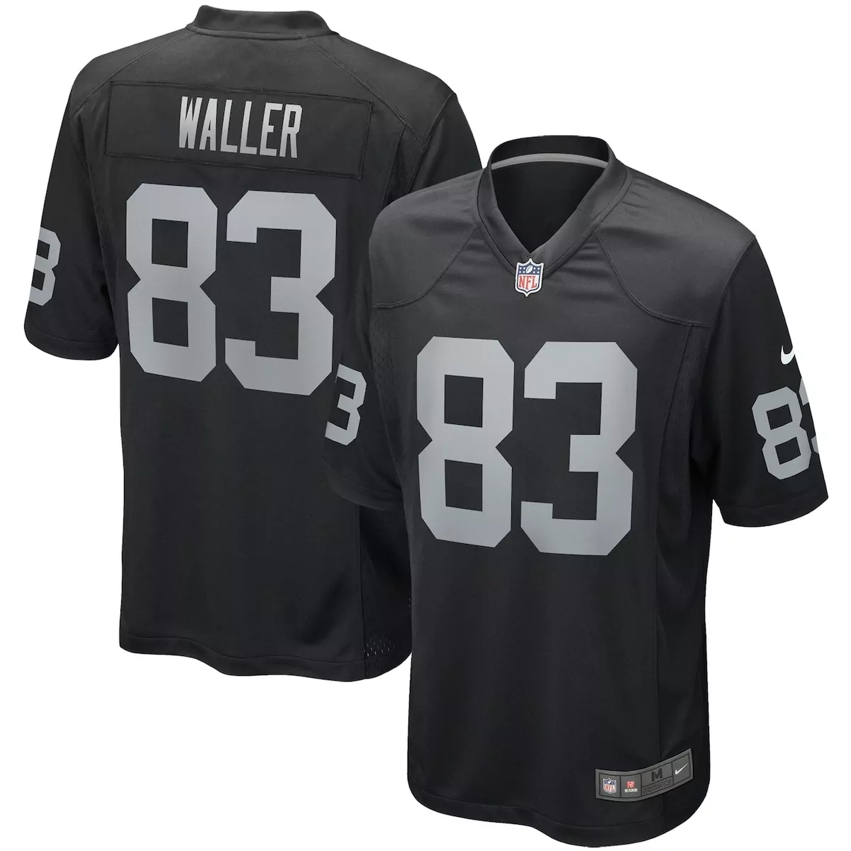 las vegas raiders darren waller black game player jersey 2jt