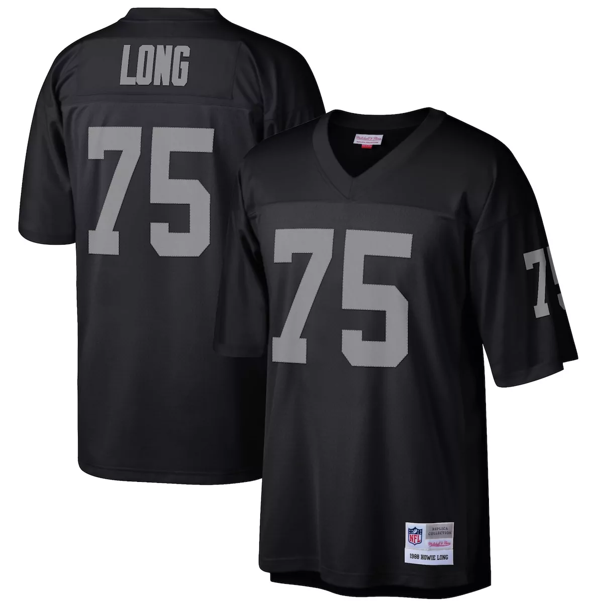 las vegas raiders howie long black retired player legacy jersey xh