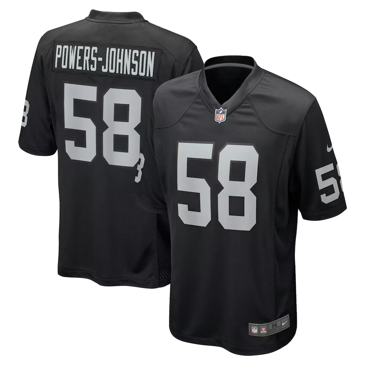 las vegas raiders jack jones black game jersey