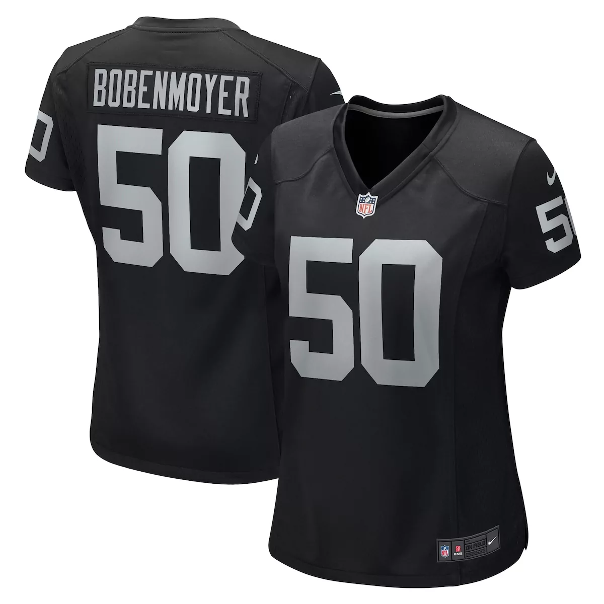 las vegas raiders jack jones black game jersey