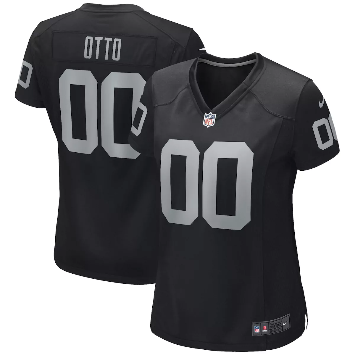 las vegas raiders jim otto black game retired player jersey 4pt