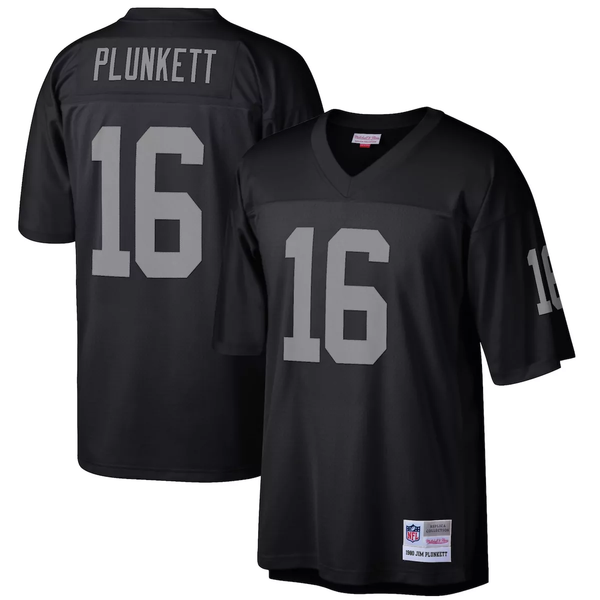 las vegas raiders jim plunkett black retired player legacy jersey