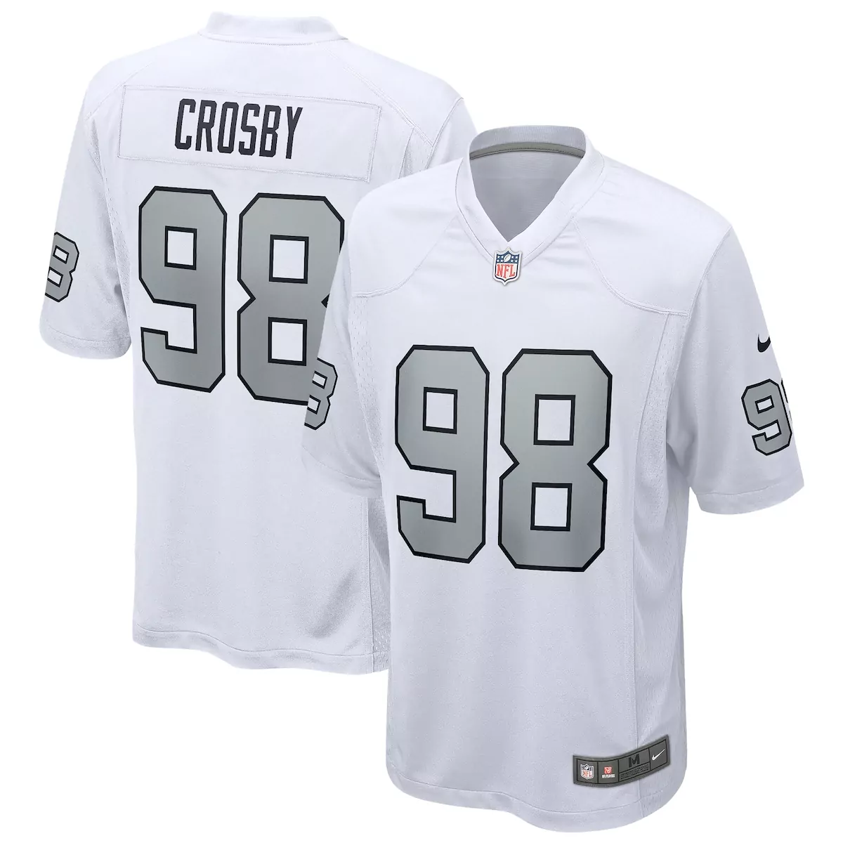 las vegas raiders maxx crosby white alternate game jersey