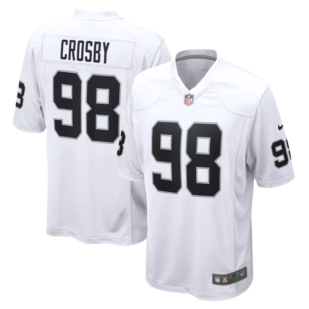 las vegas raiders maxx crosby white alternate game jersey