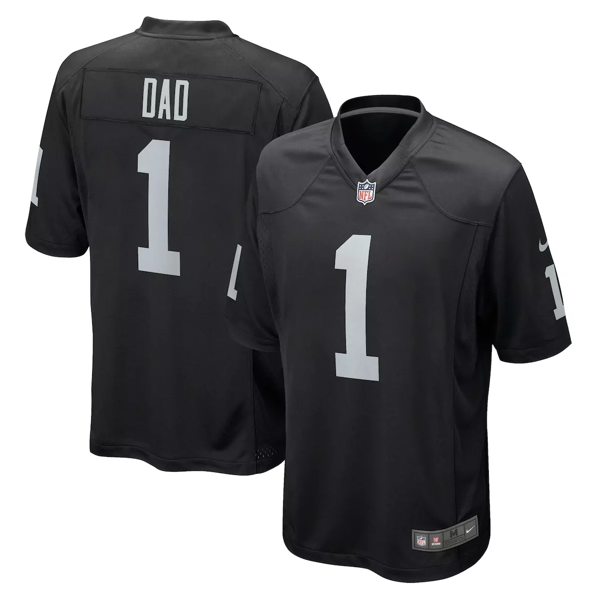 las vegas raiders number 1 dad black game jersey