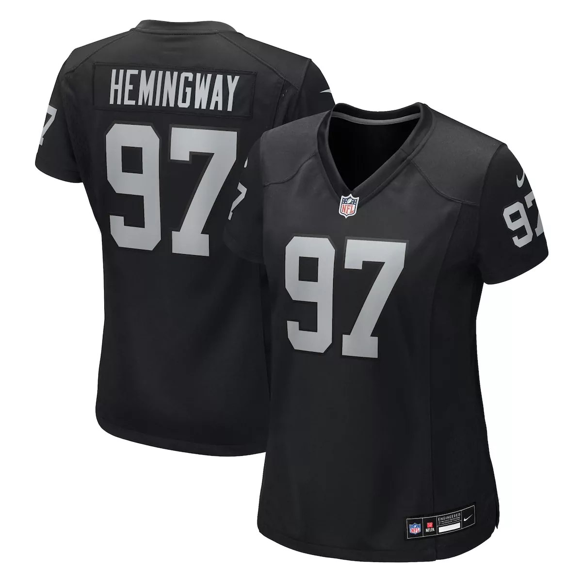 las vegas raiders tonka hemingway black team game jersey nn7