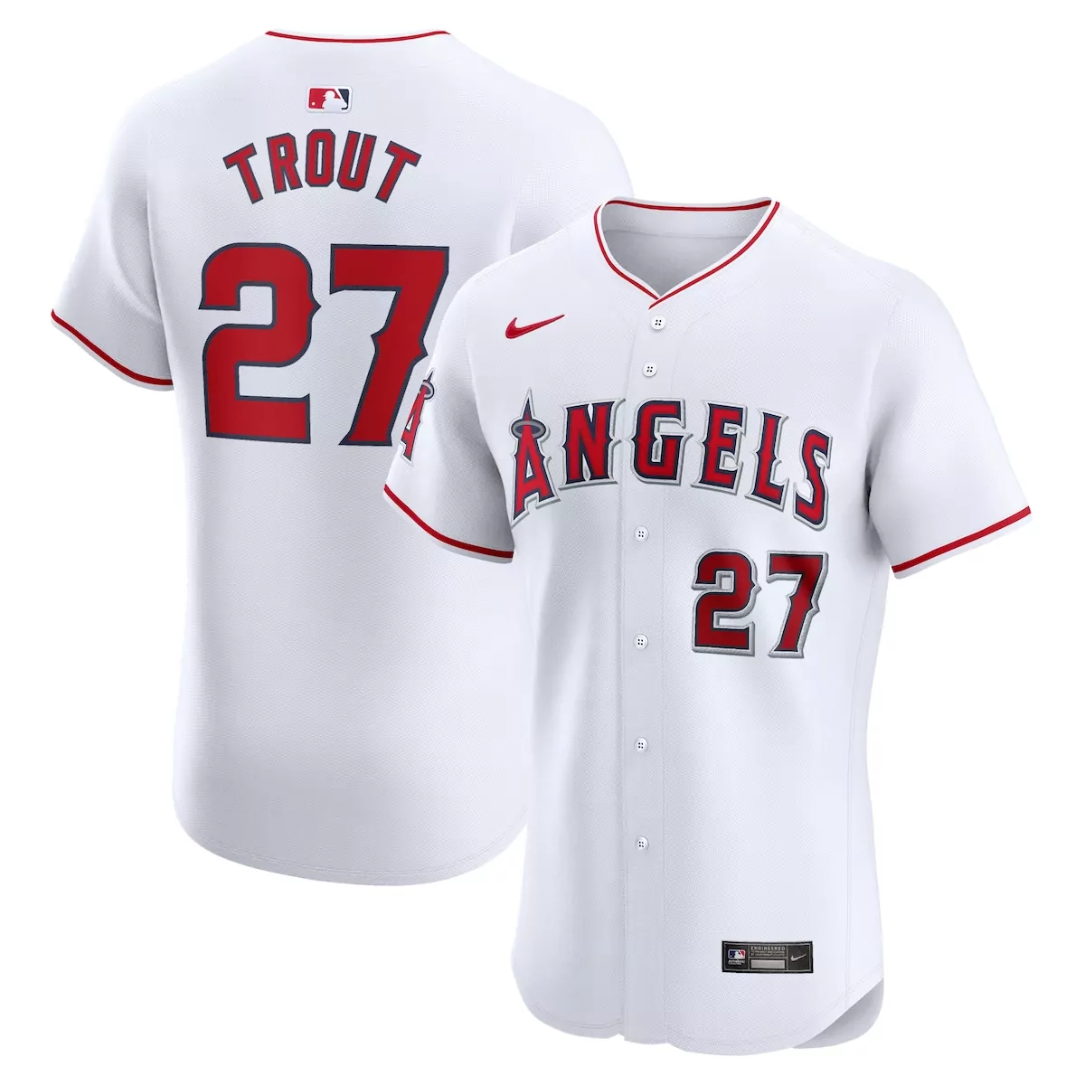 los angeles angels mike trout white home elite player jersey dxu