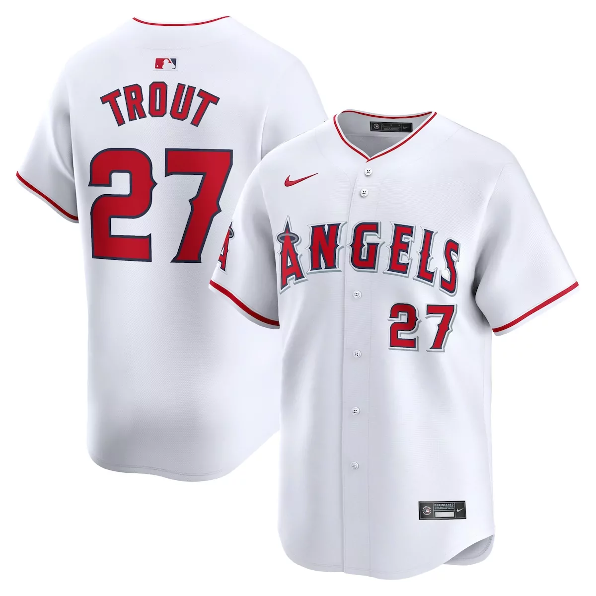los angeles angels mike trout white home elite player jersey dxu