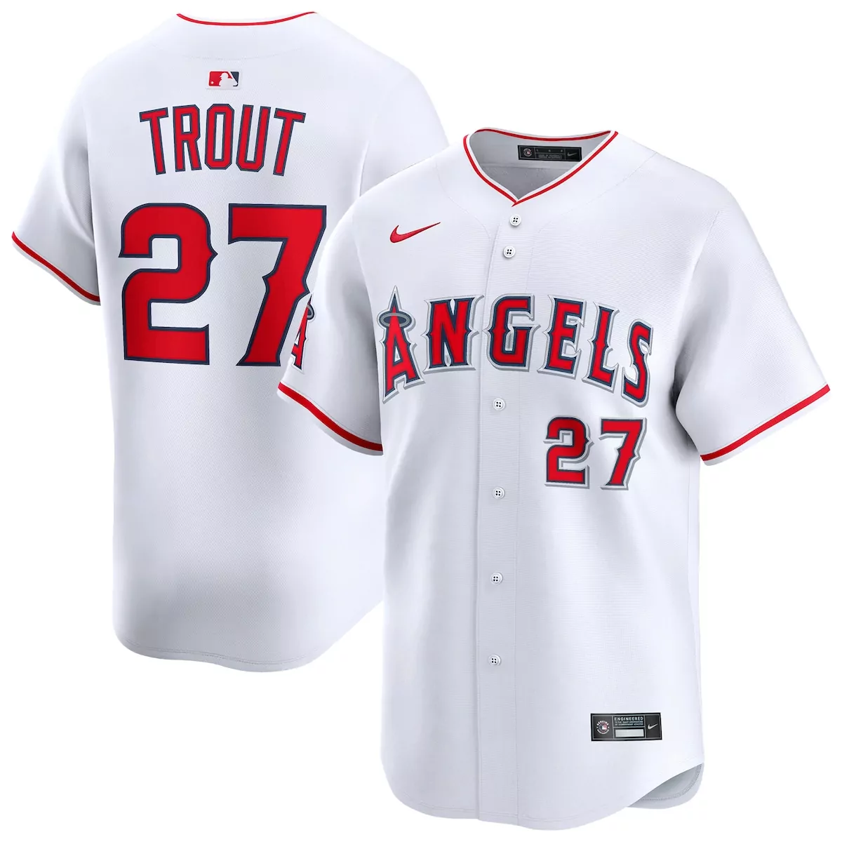 los angeles angels mike trout white home elite player jersey dxu