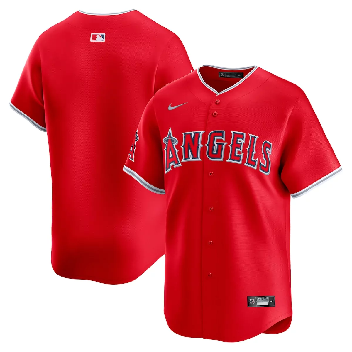 los angeles angels red alternate elite jersey