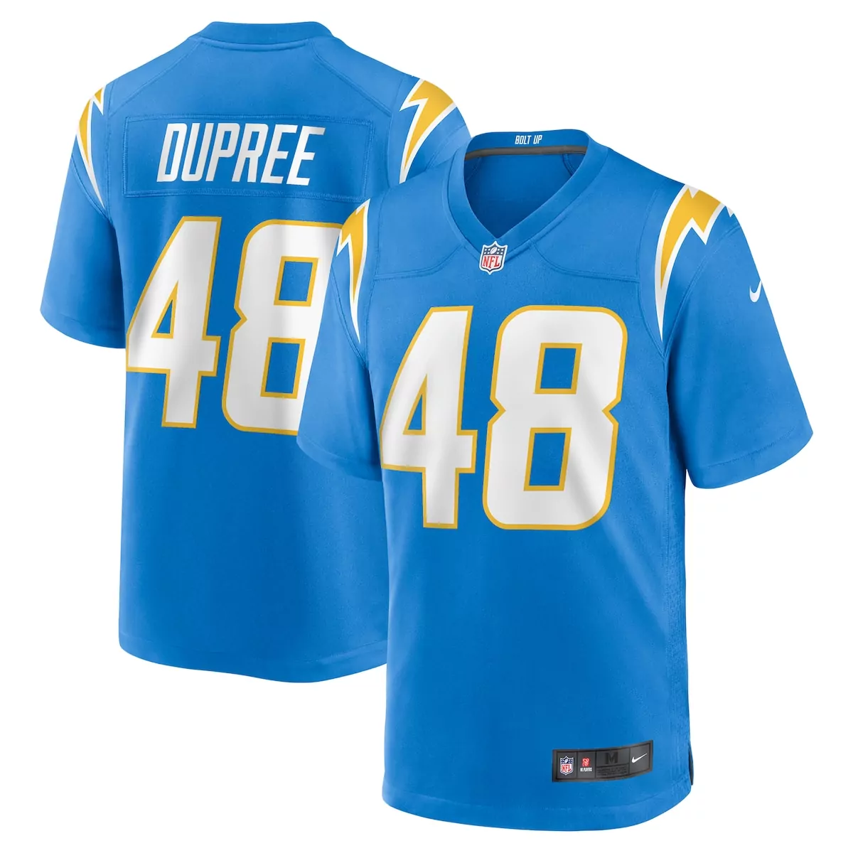 los angeles chargers bobby hart powder blue team game jersey obl