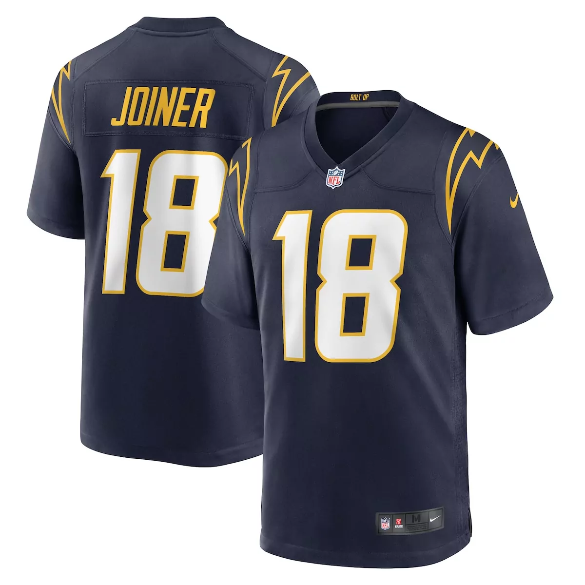los angeles chargers charlie joiner navy retired player alternate game jersey