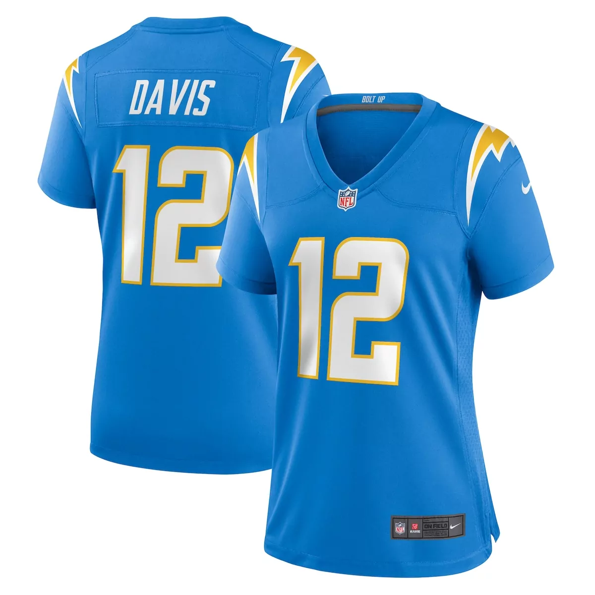 los angeles chargers denzel perryman powder blue game jersey at2
