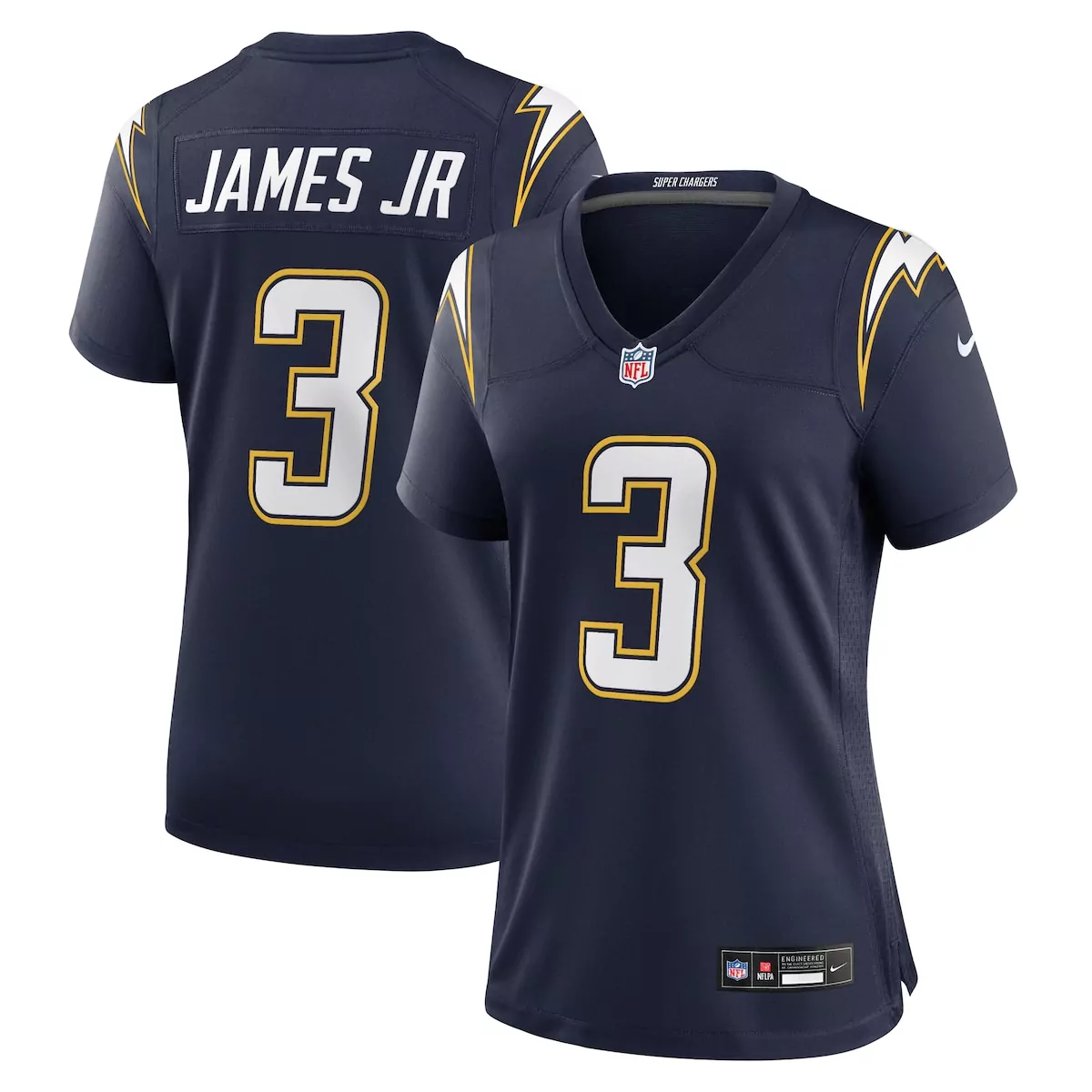 los angeles chargers derwin james jr gold alternate charger power vapor f u s e limited jersey d6o