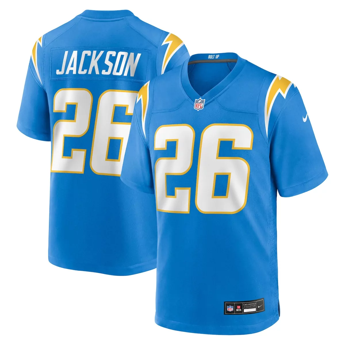 los angeles chargers derwin james jr white vapor f u s e limited jersey