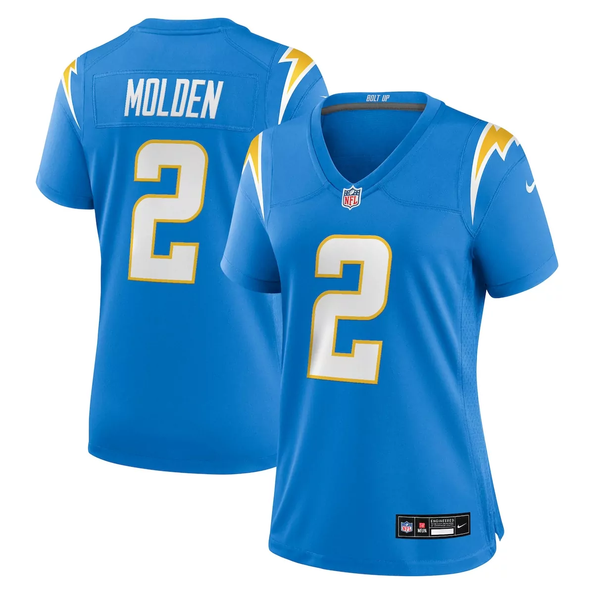 los angeles chargers elijah molden powder blue team game jersey 634