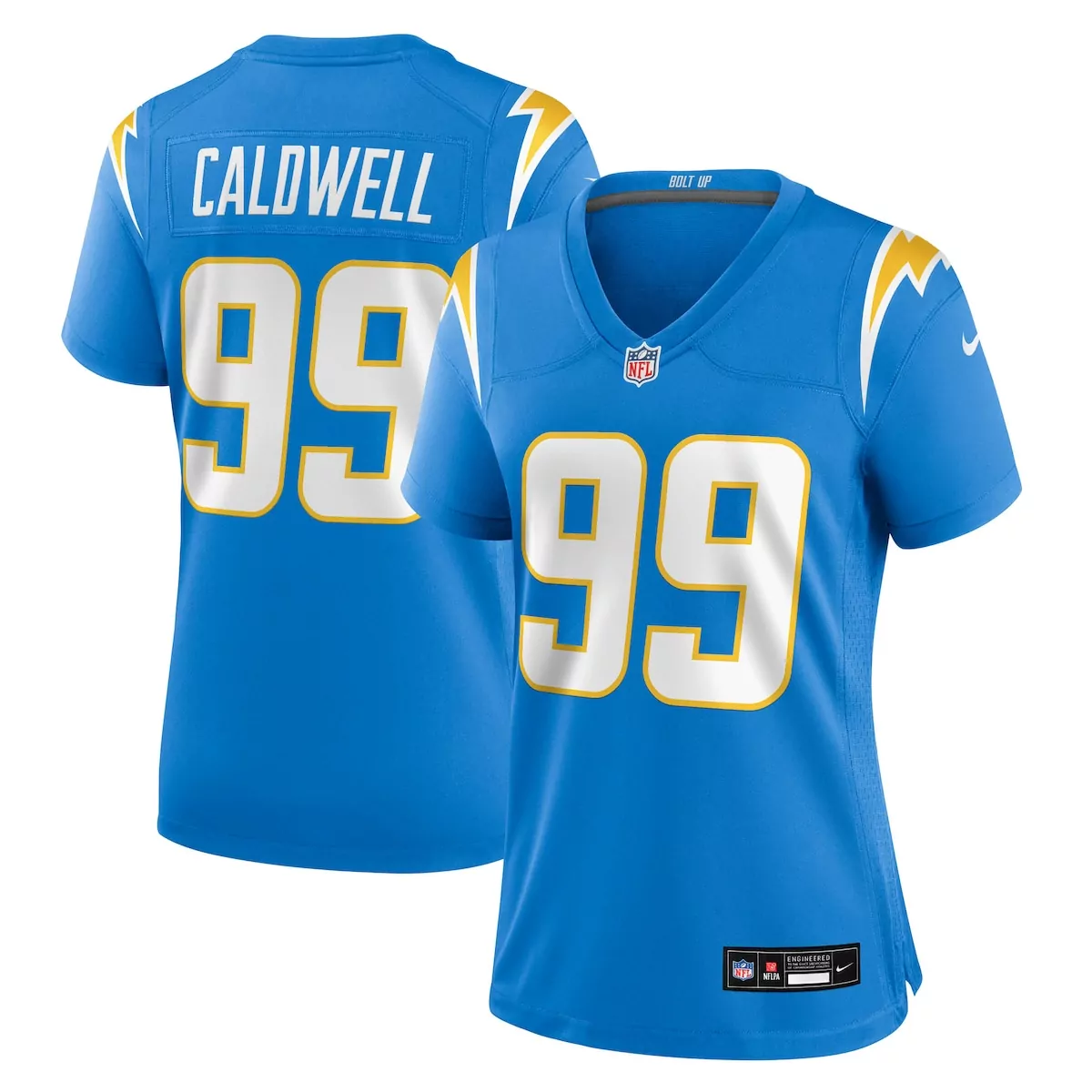 Jamaree Caldwell Los Angeles Chargers Powder Blue Team Game Jersey | Stylish Fan Gear for Men, Women & Youth | Perfect for Game Day