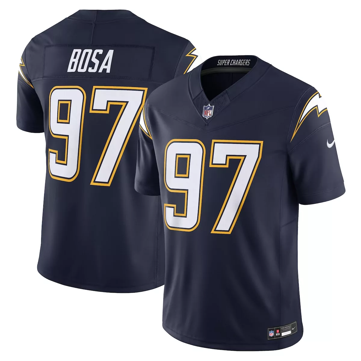 los angeles chargers joey bosa gold alternate charger power vapor f u s e limited jersey ehg
