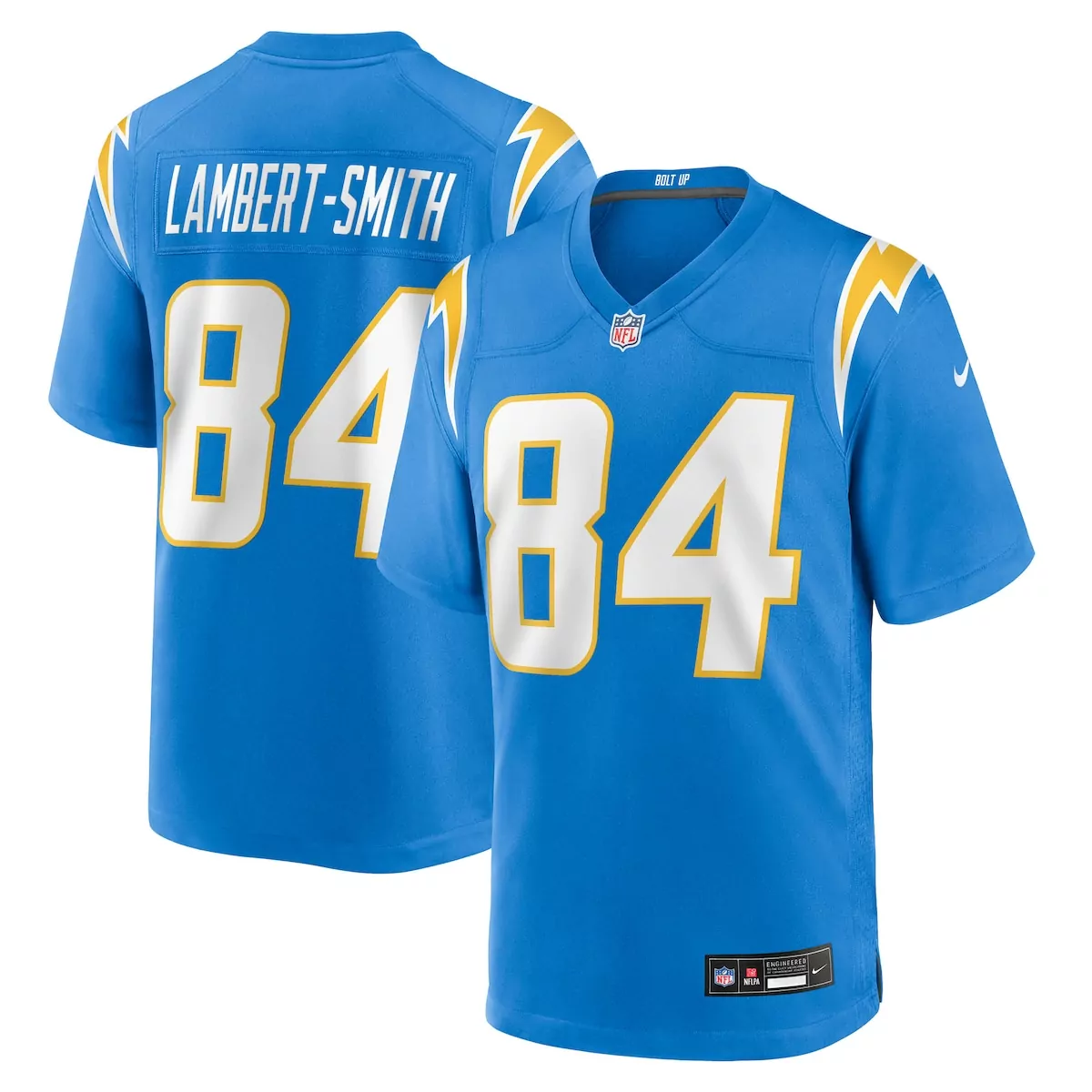 los angeles chargers justin herbert white game jersey
