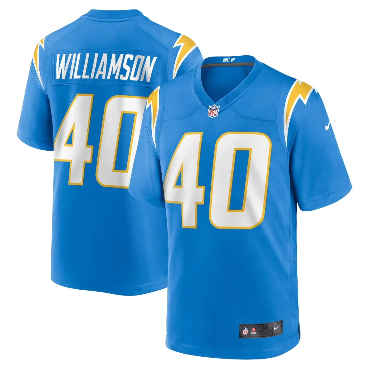 los angeles chargers kendall williamson powder blue team game jersey 8gw