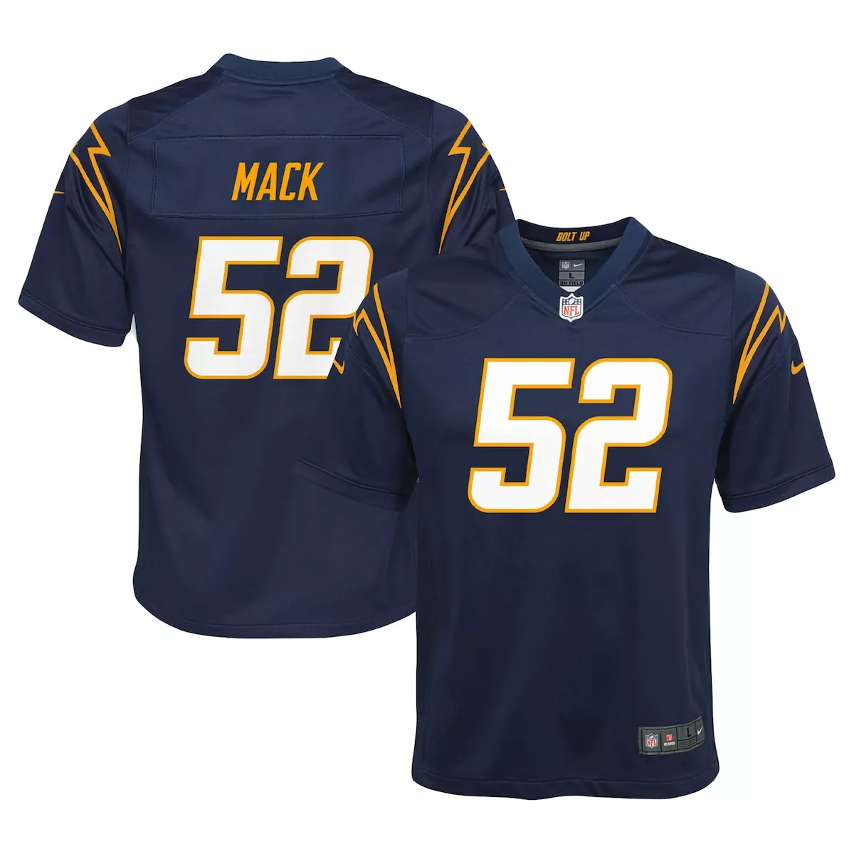 los angeles chargers khalil mack navy game jersey
