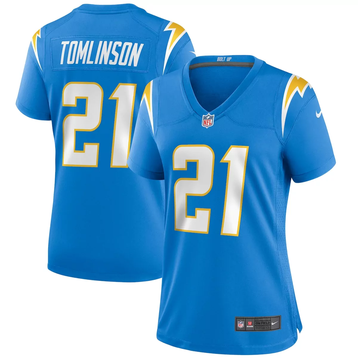 los angeles chargers ladainian tomlinson powder blue game retired player jersey wfe