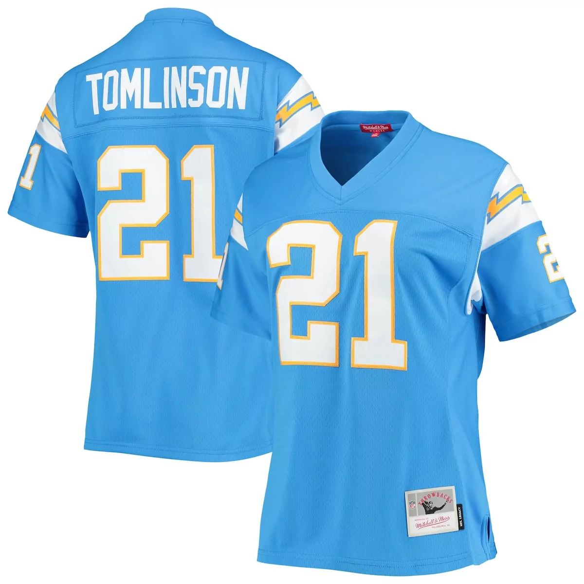 los angeles chargers ladainian tomlinson powder blue game retired player jersey wfe