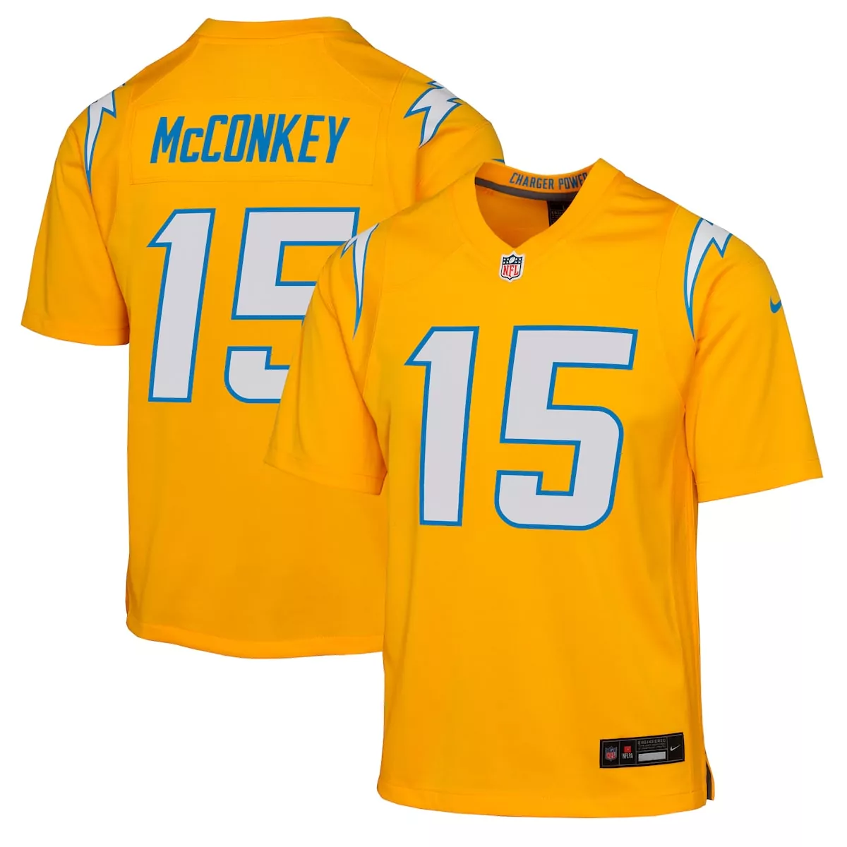 los angeles chargers ladd mcconkey gold alternate charger power game player jersey wi4
