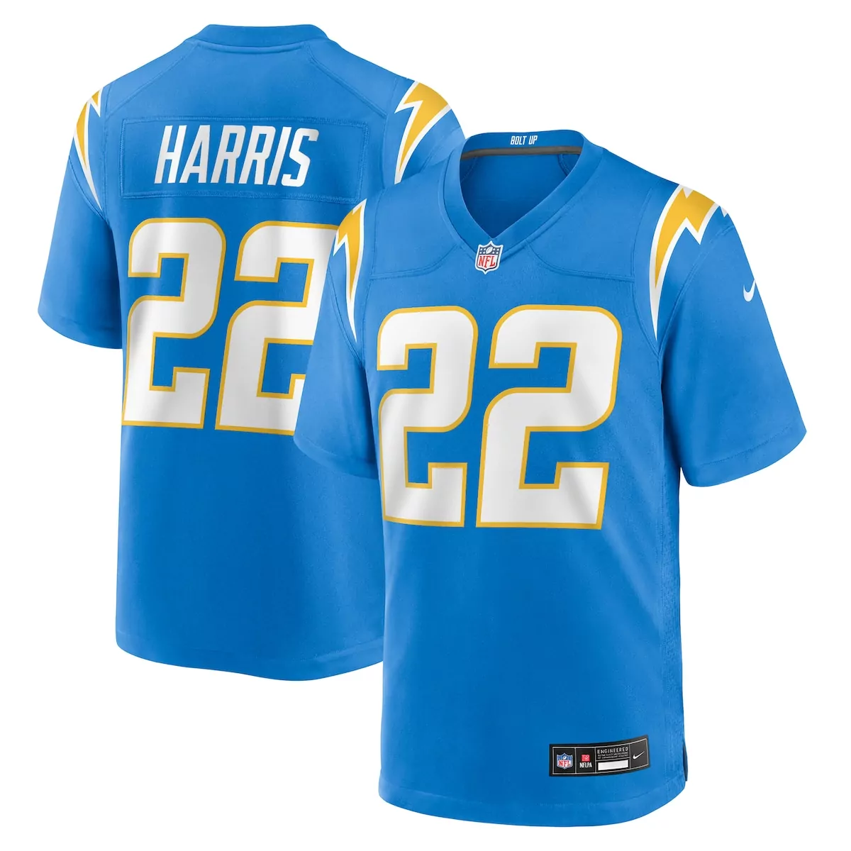 los angeles chargers michael dunn powder blue team game jersey 4ra