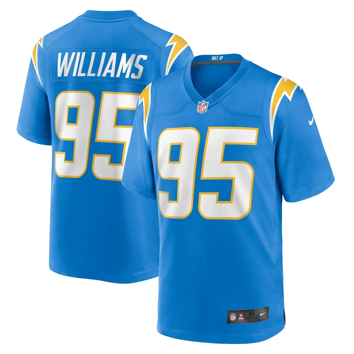 los angeles chargers nicholas williams powder blue team game jersey 39c