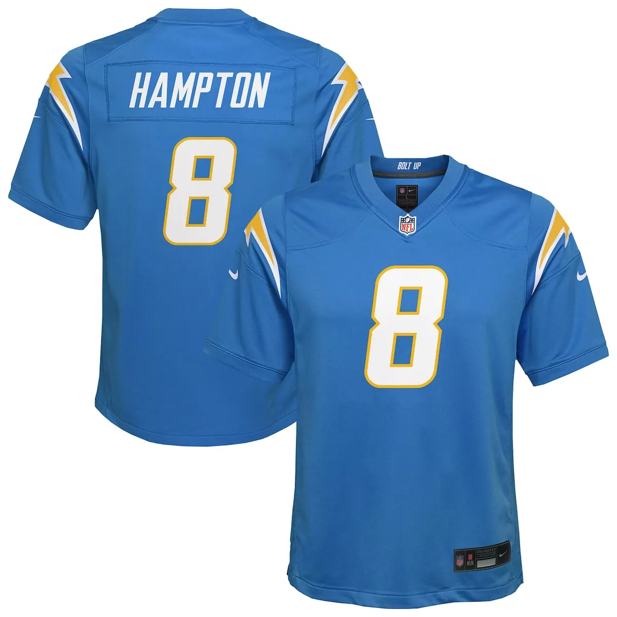 los angeles chargers omarion hampton powder blue team game jersey vbe