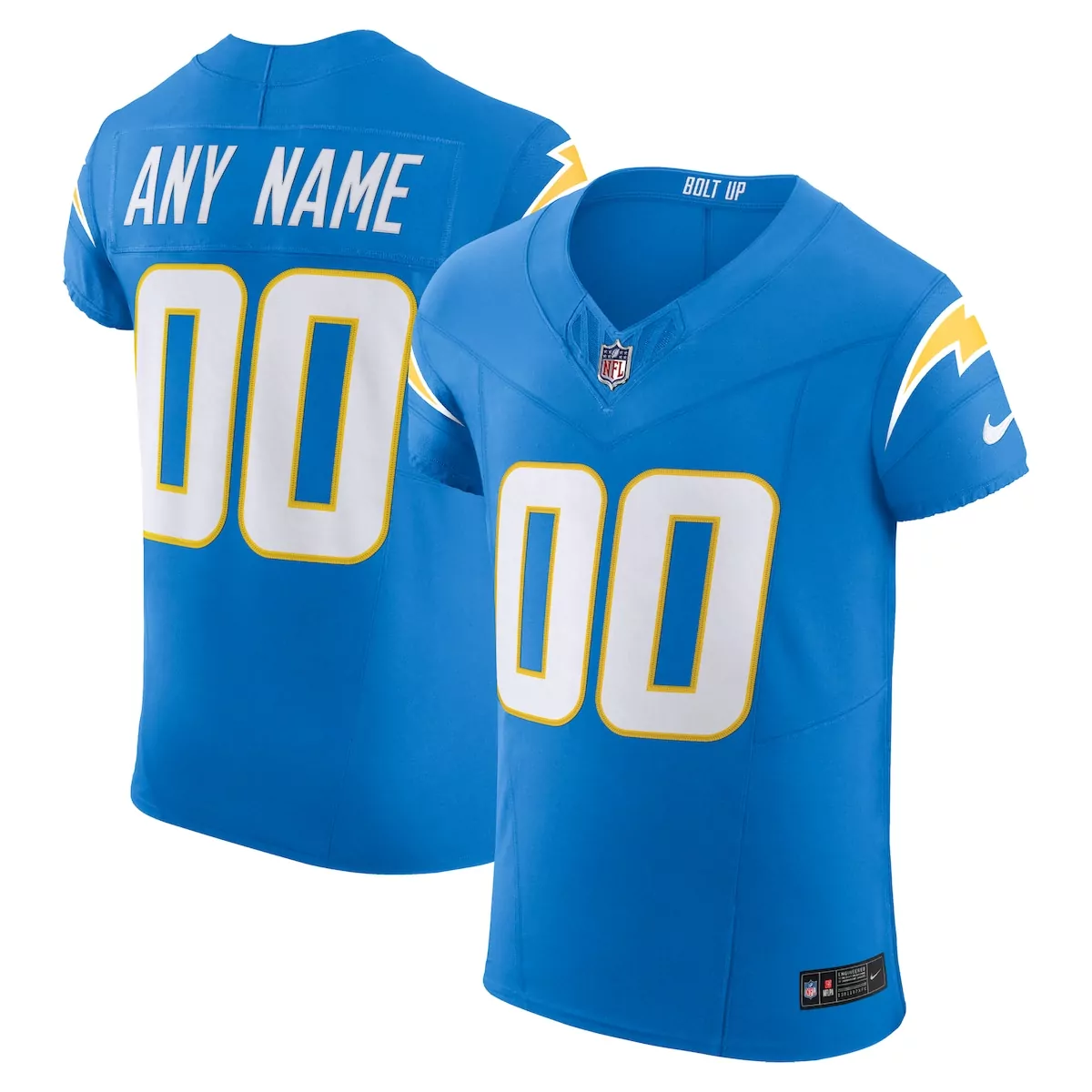los angeles chargers number 1 mom powder blue game jersey