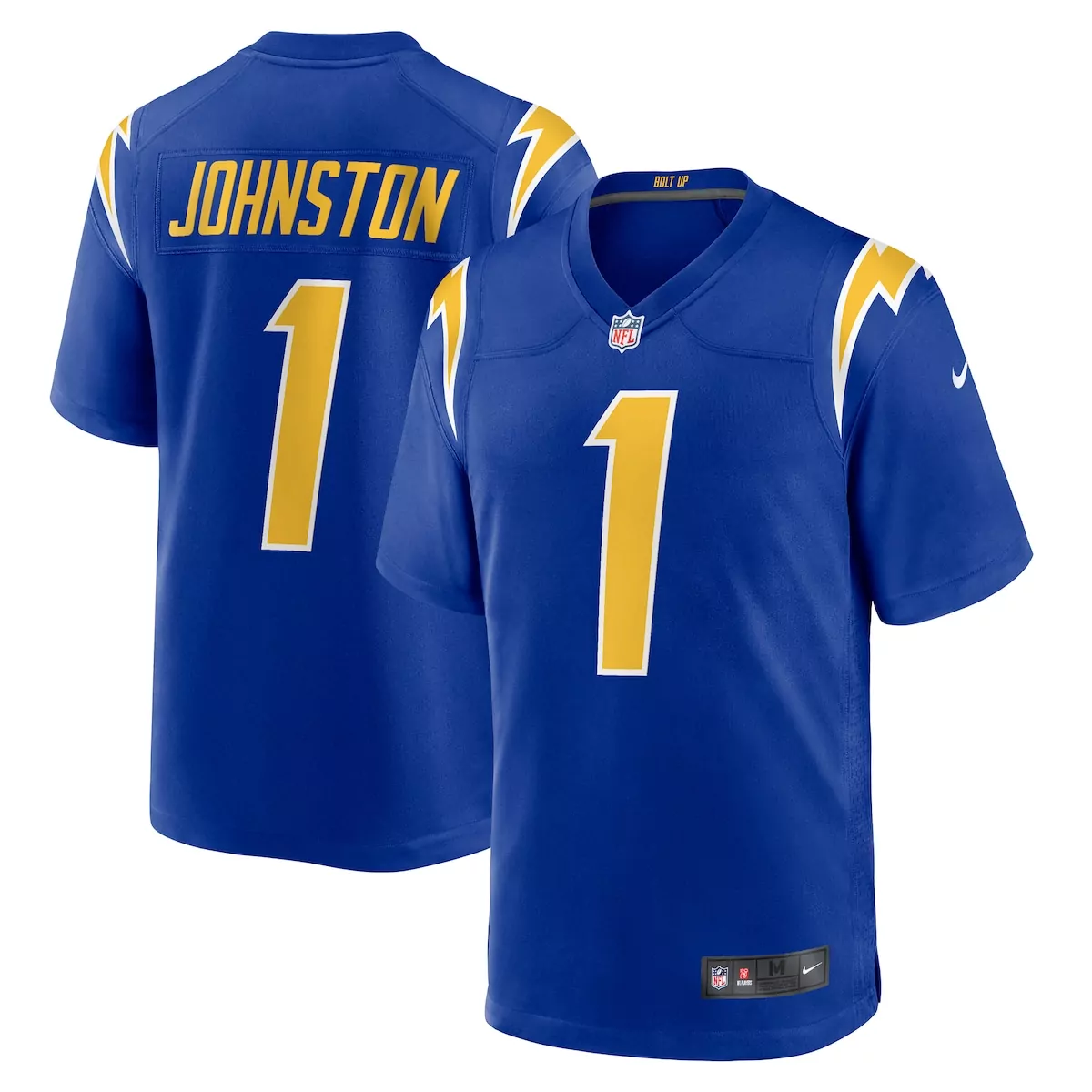 los angeles chargers quentin johnston powder blue game jersey