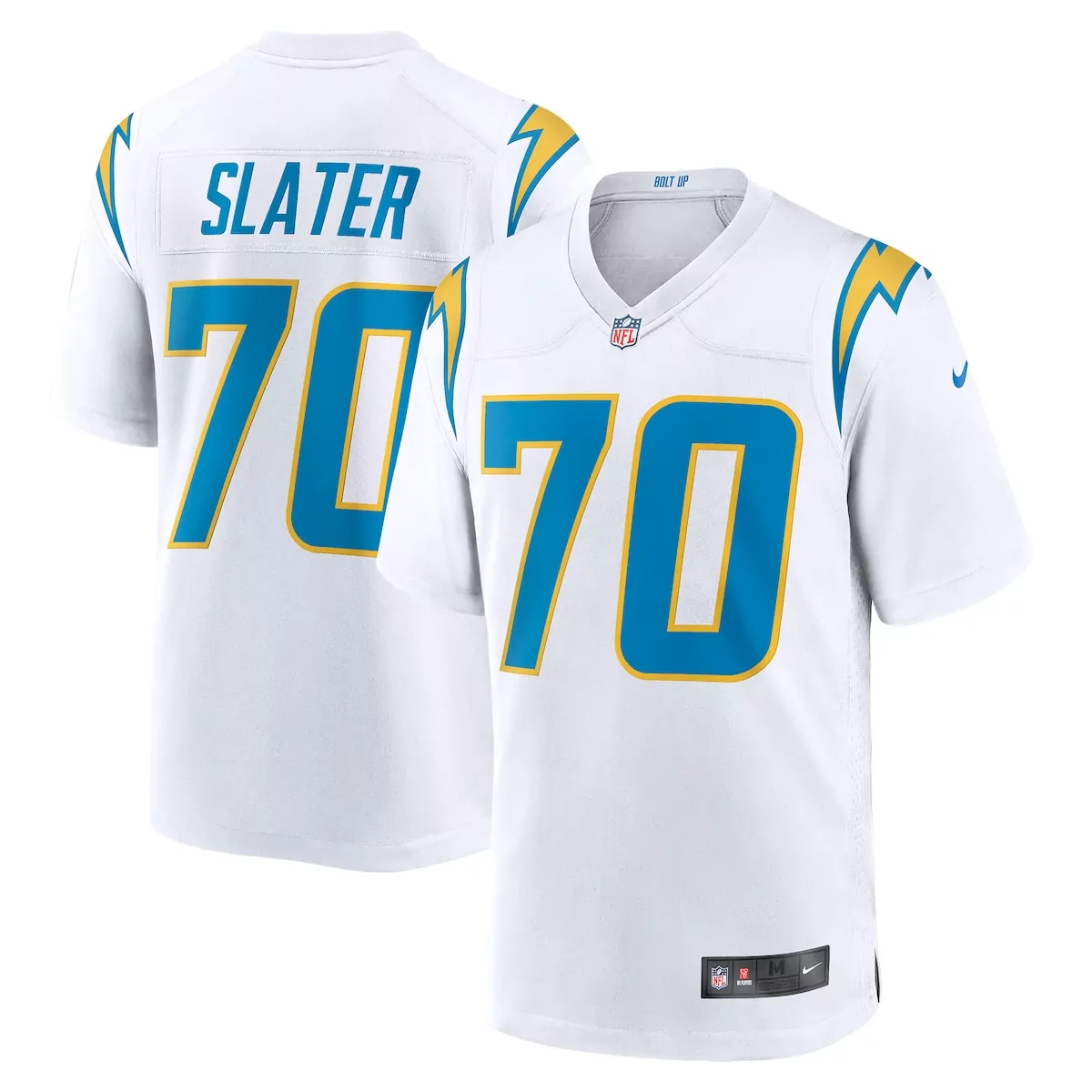 los angeles chargers rashawn slater powder blue game jersey okl