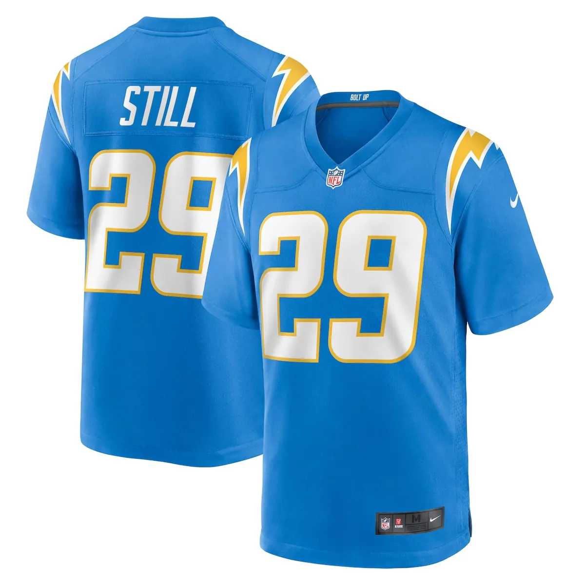 los angeles chargers tarheeb still powder blue team game jersey