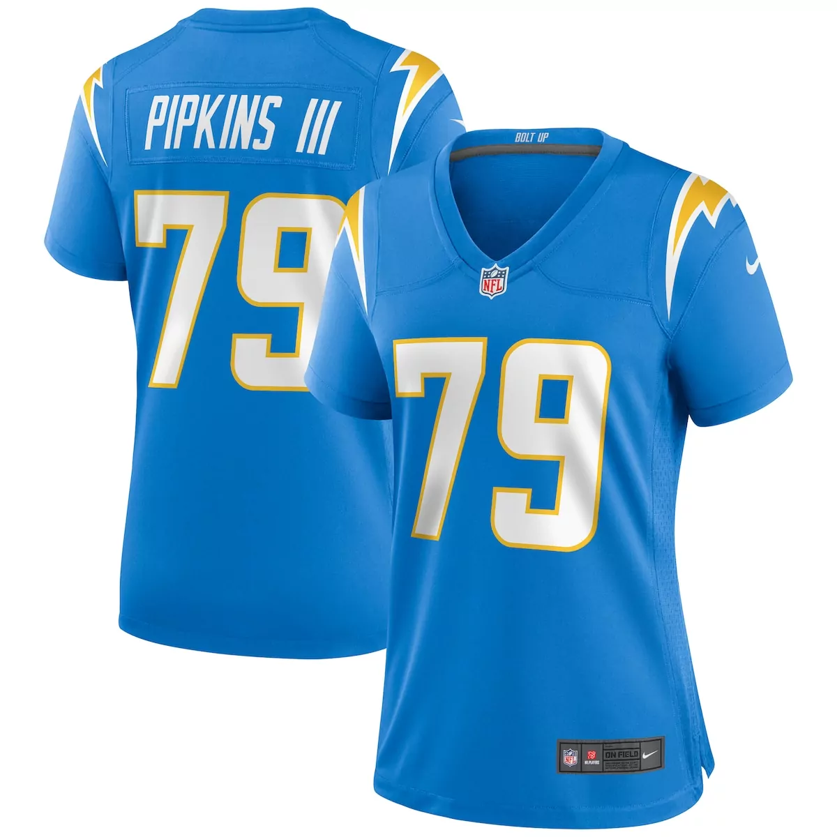 los angeles chargers trey pipkins iii powder blue game jersey 742