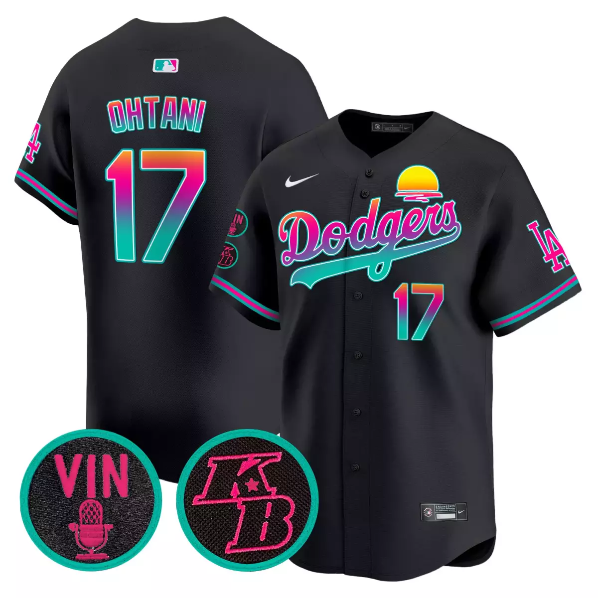 los angeles dodgers 17 shohei ohtani black jersey 2024 los angeles city style vapor premier limited v2 all stitched