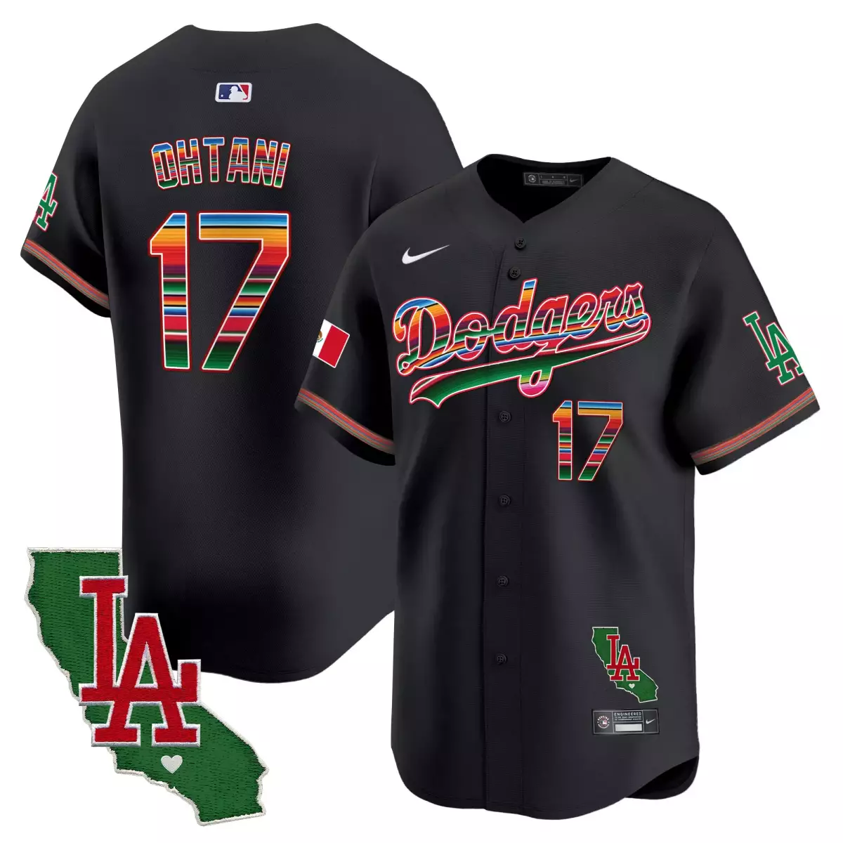los angeles dodgers 17 shohei ohtani black jersey 2024 los angeles city style vapor premier limited v2 all stitched