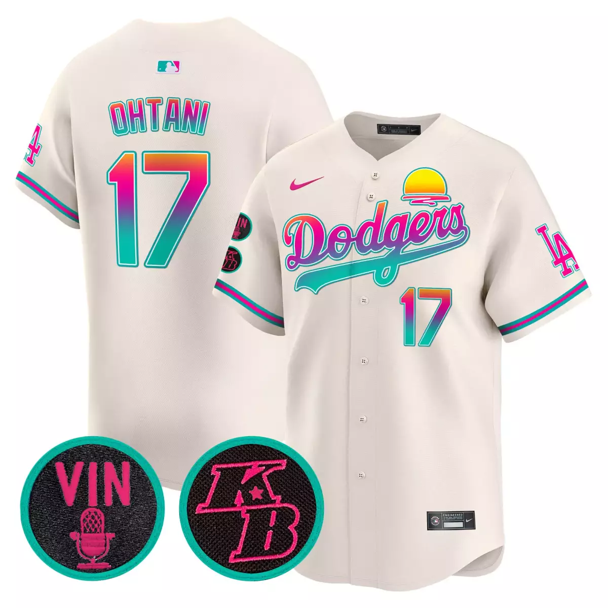 los angeles dodgers 17 shohei ohtani cream jersey 2024 los angeles city style vapor premier limited all stitched
