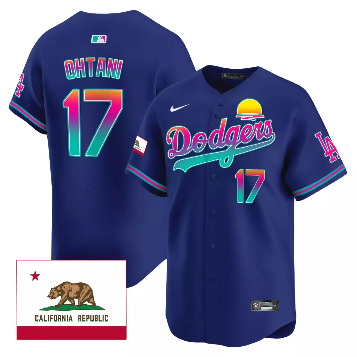los angeles dodgers 17 shohei ohtani green jersey mexico california patch vapor premier limited v3 all stitched